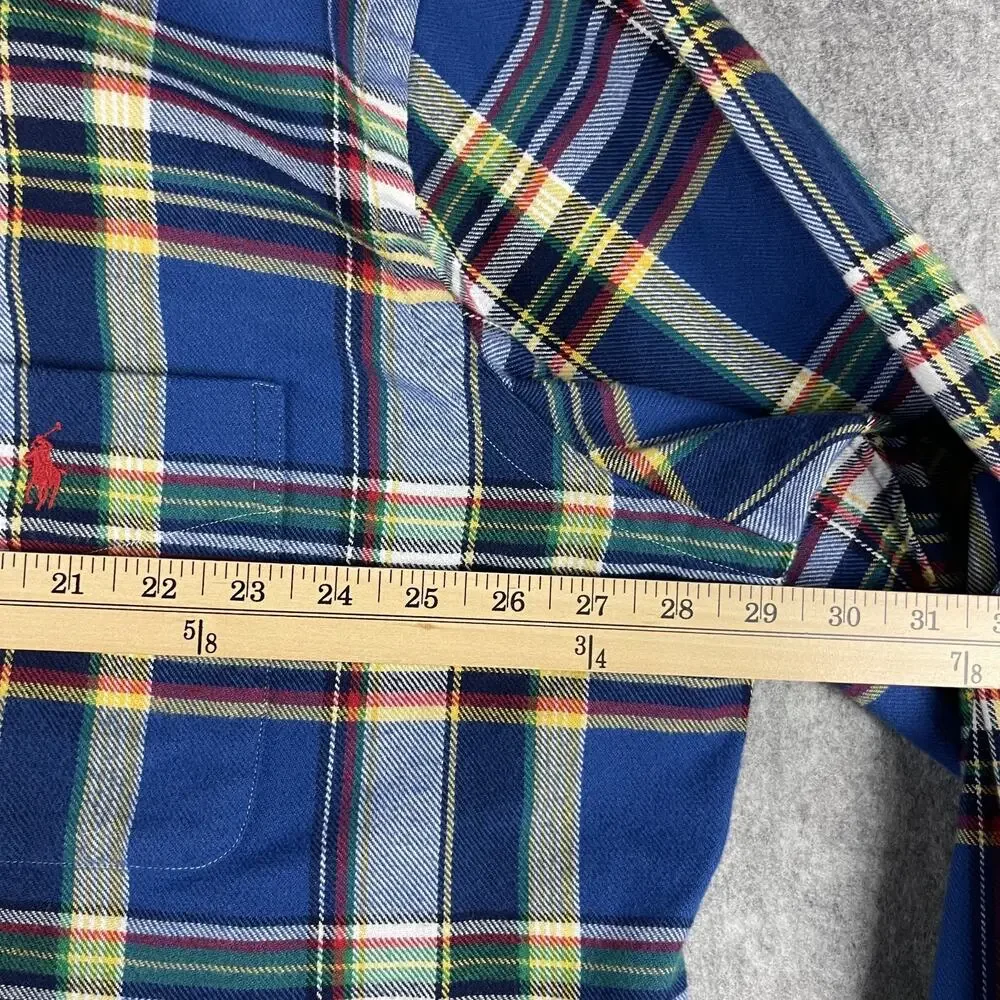 Polo Ralph Lauren Flannel Shirt Mens‎ 2XLT Plaid Button Down Performance Preppy